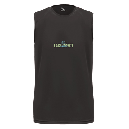 lake-effect-legends-dome-script-badger-b-core-sleeveless-performance-tee — Black — Front — source sha256 f979b1c9891d8818c2bb3d71efb4460d043f46f1285de360806d4398c655334a — Color position 1