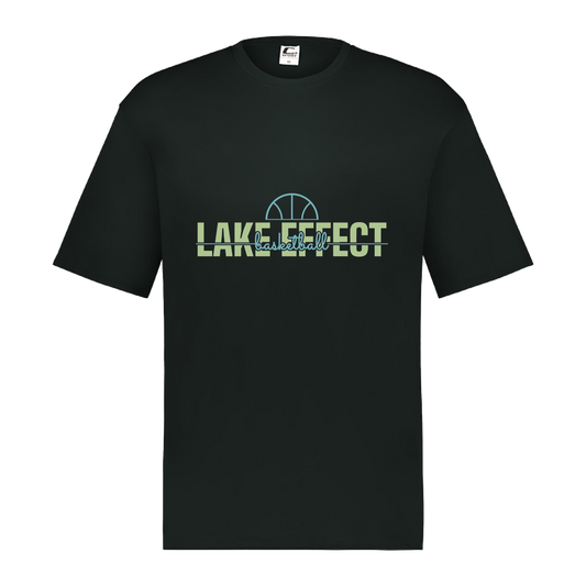 lake-effect-legends-dome-script-c2-mens-performance-short-sleeve-tee — Black — Front — source sha256 fe64a3cfb2b07fcda232cd8b27150afc20e77f5b38ffcf358a899a00fdb0b1c2 — Color position 1