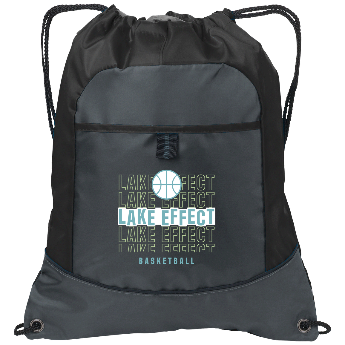 lake-effect-legends-echo-highlight-port-authority-pocket-cinch-pack — Deep Smoke/Black — Front — source sha256 35815b4ee81993032b7d7336bd82a93063b6fd2e104990b16b2c4e0cd2f3688b — Color position 1