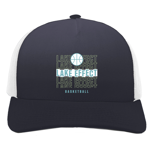 lake-effect-legends-echo-highlight-pacific-headwear-5-panel-trucker-snapback-cap — Navy/White — Front — source sha256 45a2d249433684af707c2622ca62cb1c16155662e923930641a2b7b07cdc405b — Color position 1
