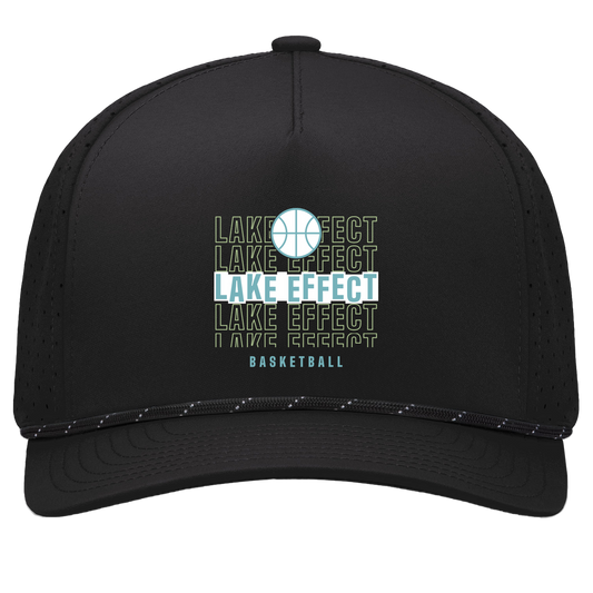lake-effect-legends-echo-highlight-pacific-headwear-weekender-perforated-snapback-cap — Black/Black — Front — source sha256 c36bd02beb5232a6209cf579a1ce2fe45c2c0ab0315c330f0038ce02ed9f6e33 — Color position 1