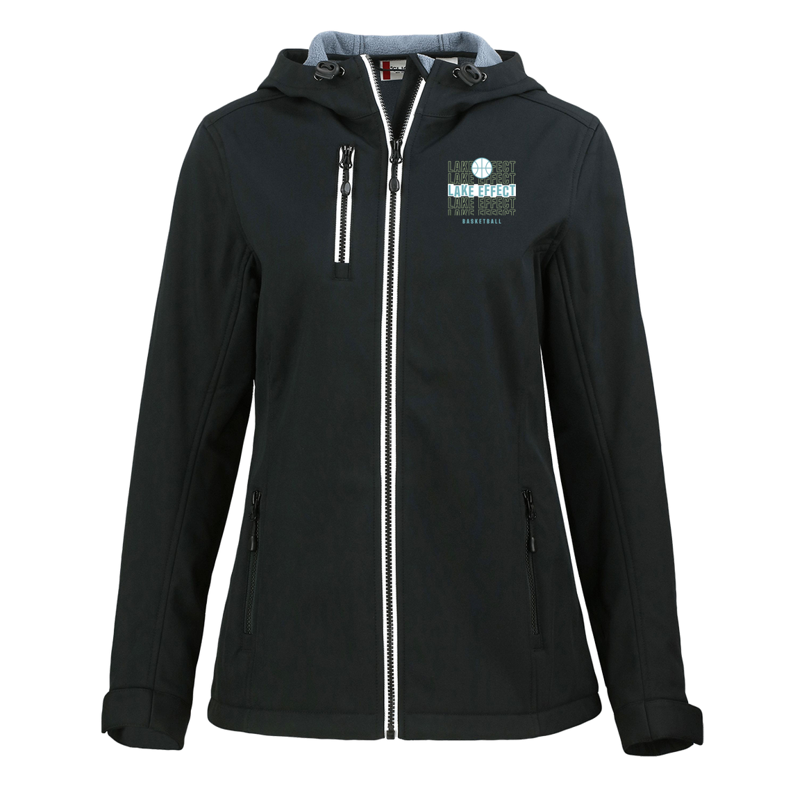 lake-effect-legends-echo-highlight-clique-womens-eco-stretch-softshell-jacket — Black — Front — source sha256 c53038d9975a1913e38e11d120ac4d5277939221bb1ceb37200b2063cb1d846a — Color position 1