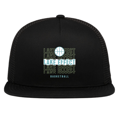lake-effect-legends-echo-highlight-pacific-headwear-d-series-5-panel-trucker-snapback-cap — Black — Front — source sha256 cc6fd33885cc64e46d56b9116af5ea4e5d5fdc4e112914f624d491515bff7741 — Color position 1