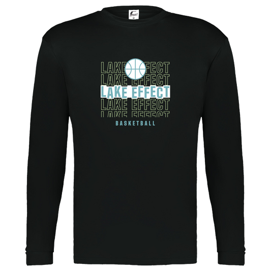 lake-effect-legends-echo-highlight-c2-kids-performance-long-sleeve-tee — Black — Front — source sha256 e995a56e472872449460830f82a03643d0abfc7af21b7704dda64db567c44fb2 — Color position 1