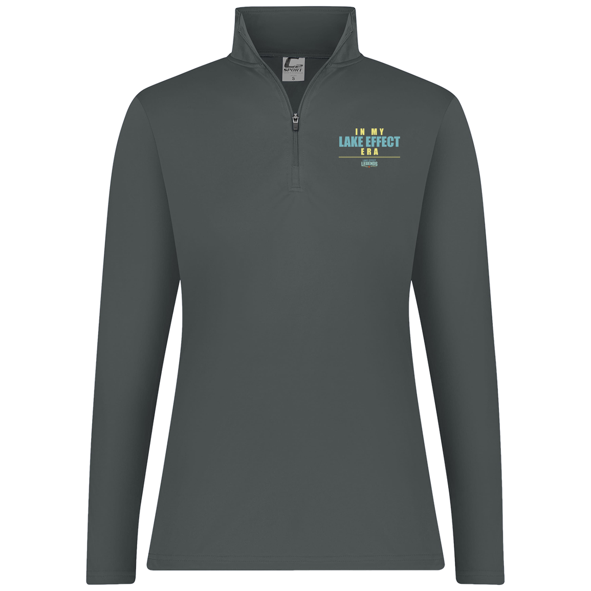 lake-effect-legends-era-stack-c2-womens-1-4-zip-pullover — Graphite — Front — source sha256 1ebbe53bbba921b915d6f77826573b9eb80f94677a0e159c15c1d1071e2648cf — Color position 4