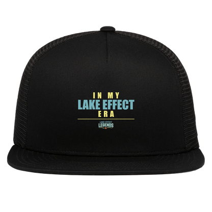 lake-effect-legends-era-stack-pacific-headwear-d-series-5-panel-trucker-snapback-cap — Black — Front — source sha256 60cd5af34851b57a93de9d2b650ac65aa38c1715f0815c9076ef8014fa7d43cc — Color position 1