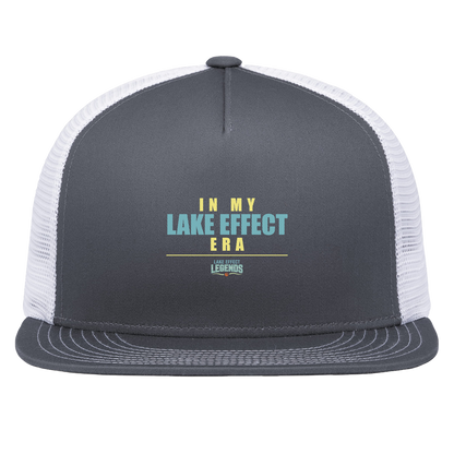 lake-effect-legends-era-stack-pacific-headwear-d-series-5-panel-trucker-snapback-cap — Graphite/White — Front — source sha256 6d8f856f2fe4ac98fb668963e0e0e1be9e1a2621b4546d413bfb4986b748062c — Color position 4