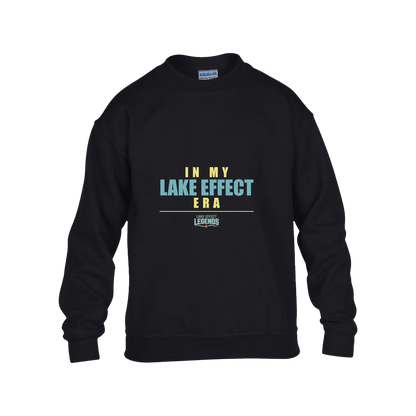 lake-effect-legends-era-stack-gildan-kids-heavy-blend-fleece-crew — Black — Front — source sha256 7fe44af3b5ad2f454fa6c278623f0f62fa1da796316a84cdf45b396c302a1468 — Color position 1