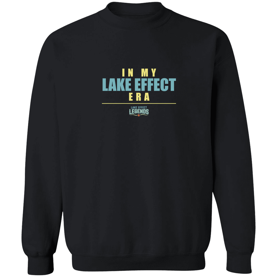 lake-effect-legends-era-stack-gildan-crewneck-pullover-sweatshirt — Black — Front — source sha256 93cf29d12c6f4652deb91dadc863e065412604e0ebf82e9bea50c7c9b128a3d6 — Color position 4