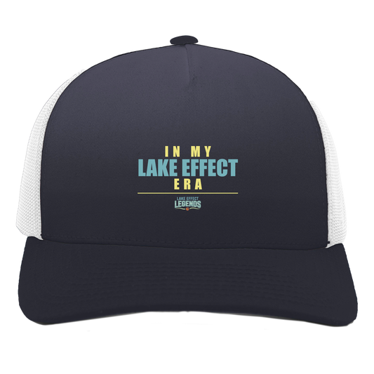 lake-effect-legends-era-stack-pacific-headwear-5-panel-trucker-snapback-cap — Navy/White — Front — source sha256 bf78f1b2a79c0ab98f8ff215d824f0a6cd38d1eeed63b76de273599f931e5737 — Color position 1