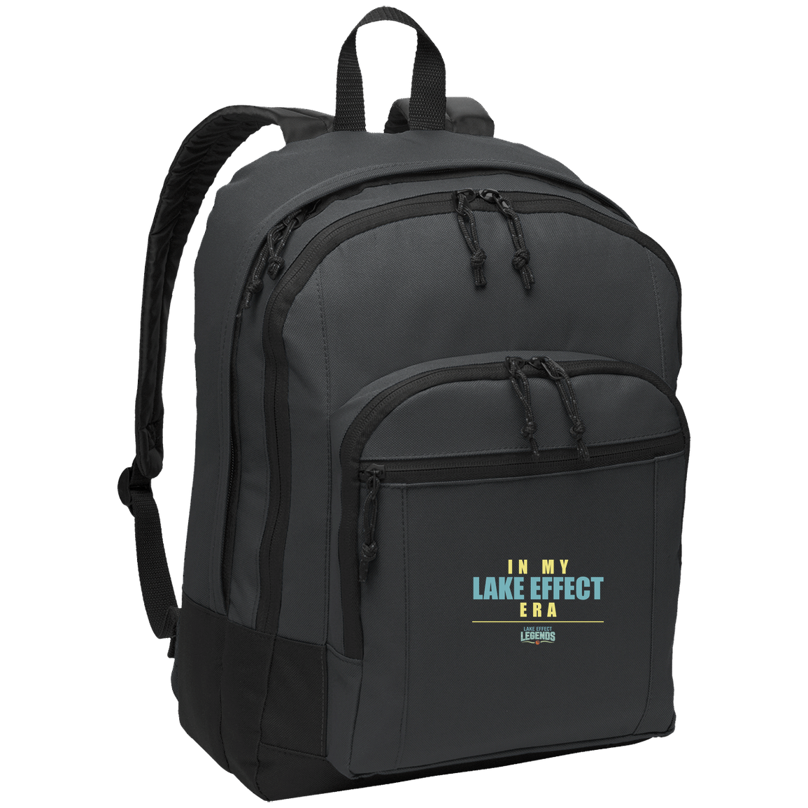 lake-effect-legends-era-stack-port-authority-basic-backpack — Dark Charcoal — Front — source sha256 fba24e84f8bdb482a7b134a1cedd27f7778dbb0fb719fb816ee81c601b83802f — Color position 2