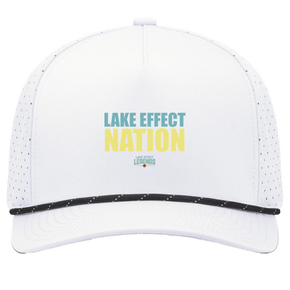 lake-effect-legends-hoops-nation-pacific-headwear-weekender-perforated-snapback-cap — White/Black — Front — source sha256 1c00d4010a2a09f7b83b7bd7d4324ca6d3ef64faad0a202afca80f4776bba632 — Color position 7