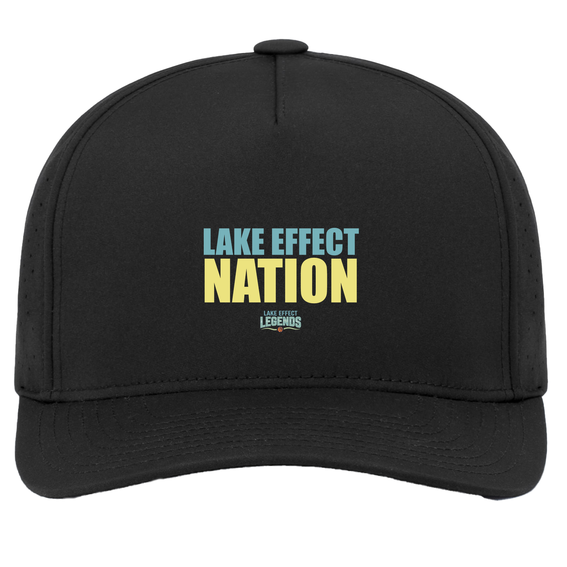 lake-effect-legends-hoops-nation-pacific-headwear-weekender-perforated-snapback-cap — Black — Front — source sha256 1edf526d4eac87d53cd4d3829ecf839eaaf5befc924bb60e14e8297320dfd95b — Color position 2