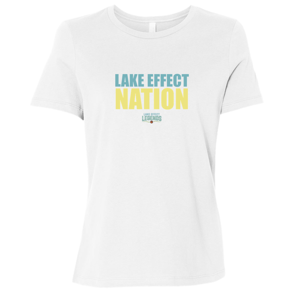 lake-effect-legends-hoops-nation-bella-canvas-ladies-relaxed-jersey-short-sleeve-t-shirt — White — Front — source sha256 48b5c3a618e803b984e307f884dbc3e5549ca27760ebace9bd242ee4f6e9cde9 — Color position 4