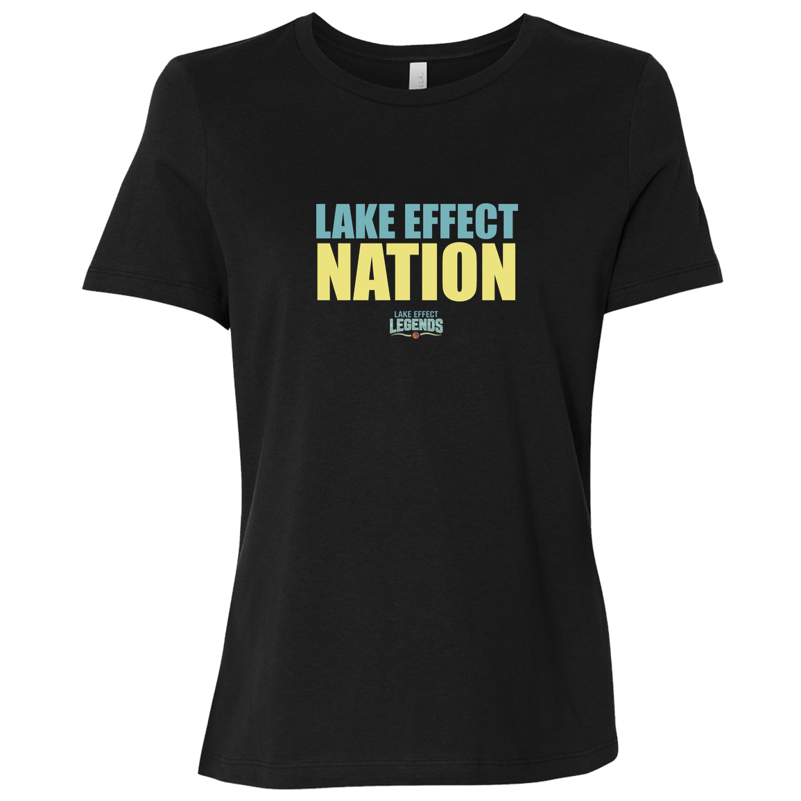 lake-effect-legends-hoops-nation-bella-canvas-ladies-relaxed-jersey-short-sleeve-t-shirt — Black — Front — source sha256 59d9d87d9fdf357ab04f39954f442e60507a3d245b43ca98793c947d66e4dbb5 — Color position 5