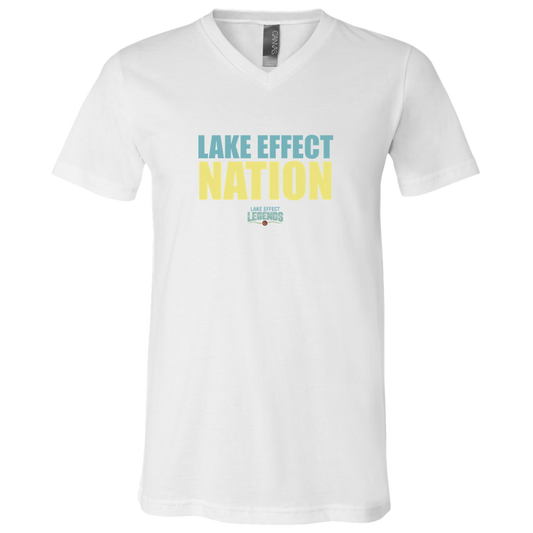 lake-effect-legends-hoops-nation-bella-canvas-unisex-jersey-ss-v-neck-t-shirt — White — Front — source sha256 7355b5d72f5d14c51e9bec03fe7af5c722457a2e6fb9e9c3160ea8ab022eaaaa — Color position 1