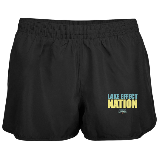 lake-effect-legends-hoops-nation-augusta-ladies-wayfarer-running-shorts — Black — Front — source sha256 835d94c49b741f58f903f41843317a70e50c2abc139901dccce71b17b0d21192 — Color position 1