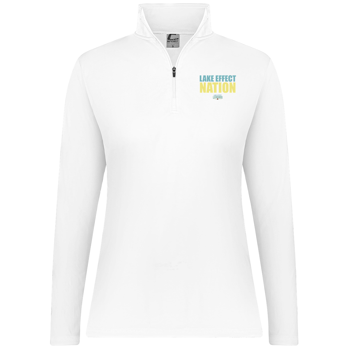 lake-effect-legends-hoops-nation-c2-womens-1-4-zip-pullover — White — Front — source sha256 8a31c56fcf76cacae3e5af17b053dba8057f93c41d34cae83698e5134bd5142d — Color position 3