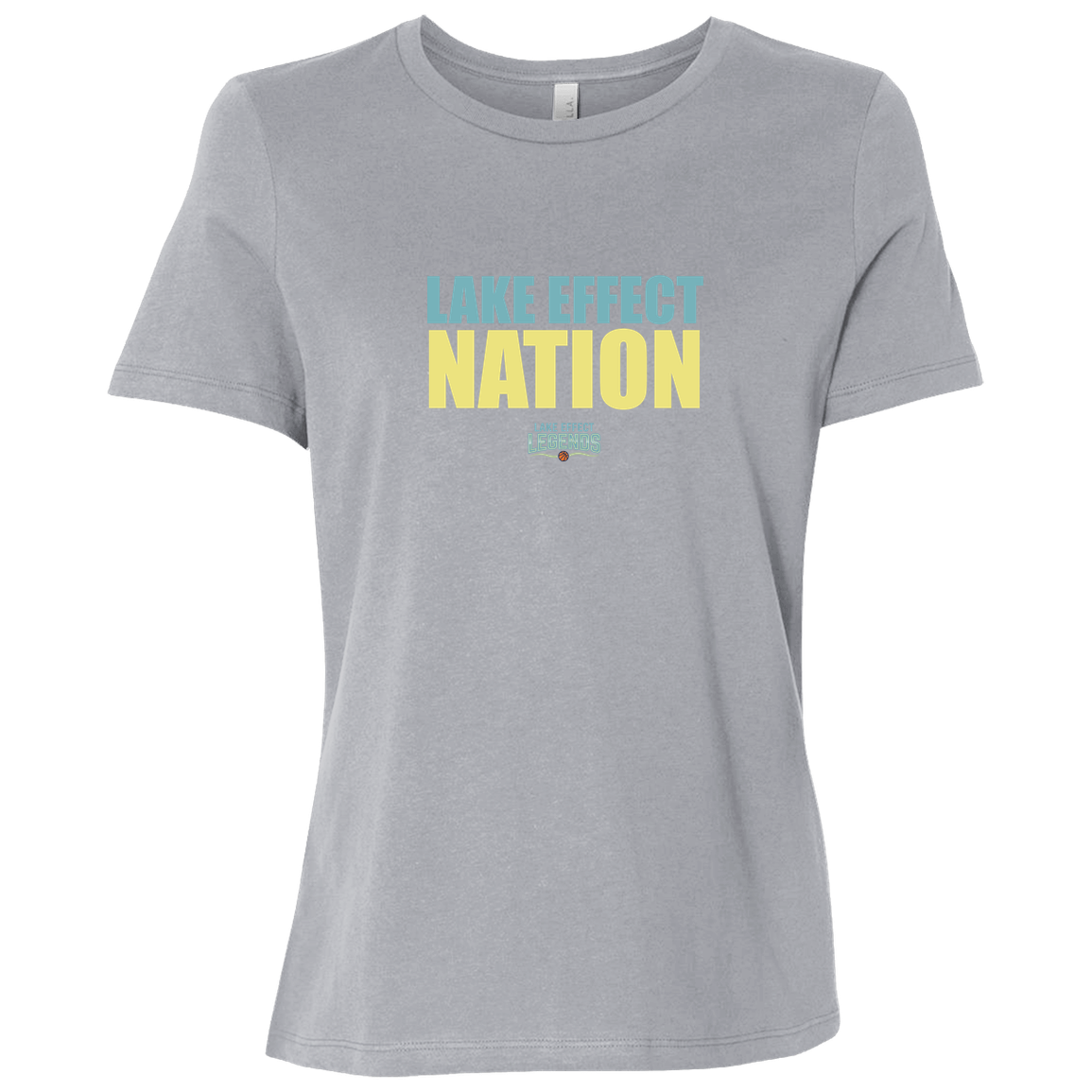lake-effect-legends-hoops-nation-bella-canvas-ladies-relaxed-jersey-short-sleeve-t-shirt — Athletic Grey — Front — source sha256 92be80c0453f457669d02750a0347be0de956a645020319b7ae5abae60f6b575 — Color position 3