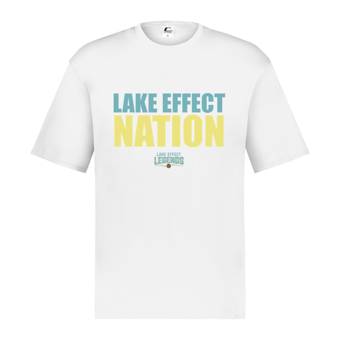 lake-effect-legends-hoops-nation-c2-mens-performance-short-sleeve-tee — White — Front — source sha256 b395f6e304c9a8c2a34859647f6b33d02dcecb38e30305aaf8cb0d46746c8660 — Color position 4