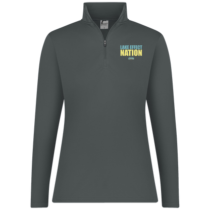 lake-effect-legends-hoops-nation-c2-womens-1-4-zip-pullover — Graphite — Front — source sha256 f770a24c732e470f0ddbe5d912995cd8c608eab16f7020e30c91f00d934085b2 — Color position 4