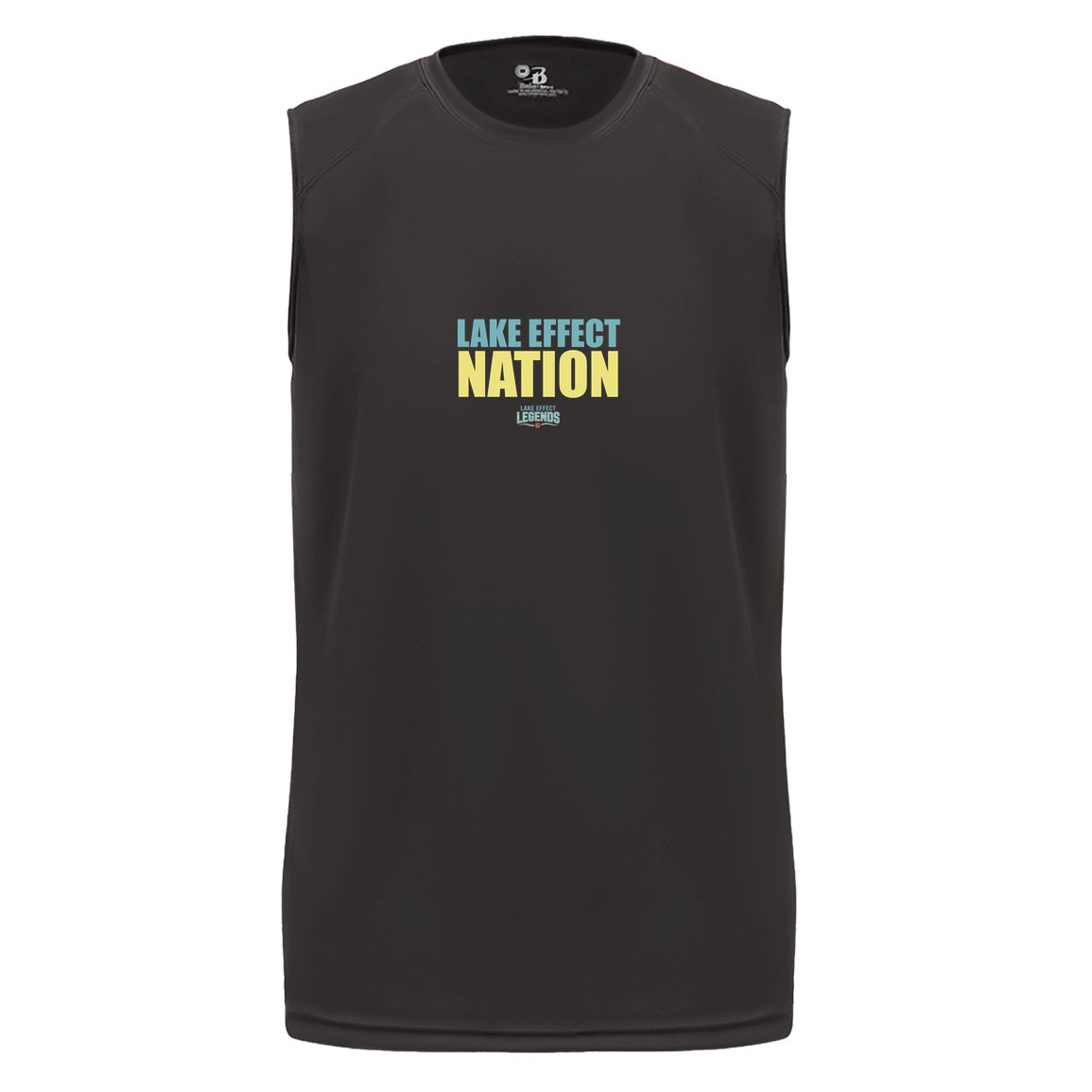 lake-effect-legends-hoops-nation-badger-b-core-sleeveless-performance-tee — Black — Front — source sha256 fad1c96703b07b397a512229e640312ec7dc4c8c49726ff13ff3e93f8c0a5ec6 — Color position 1