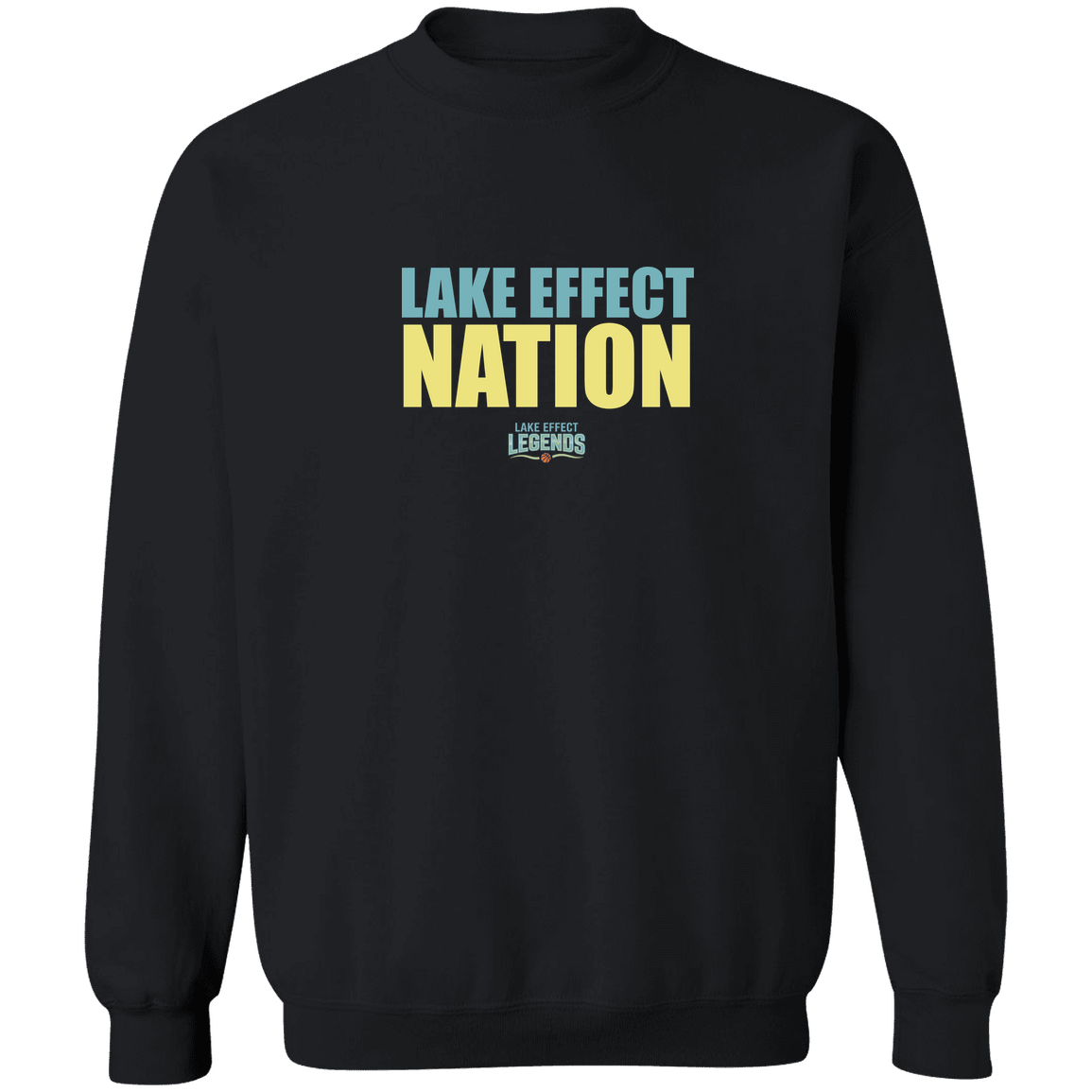 lake-effect-legends-hoops-nation-gildan-crewneck-pullover-sweatshirt — Black — Front — source sha256 fe36df1895756fcfda940ee00e983e822fb41319eb8177bd718b86e74e55141a — Color position 4