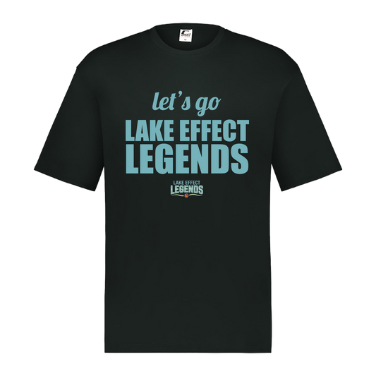 lake-effect-legends-let-s-go-c2-mens-performance-short-sleeve-tee — Black — Front — source sha256 08750d74d377791cee95b7d889ae5a520a96a0bbb3e43537b9e062aa9a182307 — Color position 1