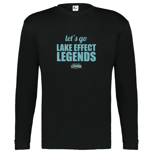 lake-effect-legends-let-s-go-c2-kids-performance-long-sleeve-tee — Black — Front — source sha256 1d26294aed4df96ca6e9e3c9c5d427ca43f00fa59801e9e6c75b48ac4843e1b4 — Color position 1