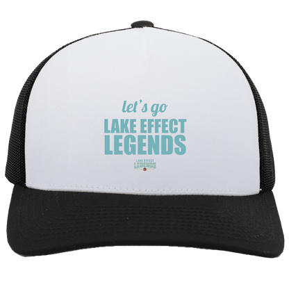 lake-effect-legends-let-s-go-pacific-headwear-5-panel-trucker-snapback-cap — White/Black — Front — source sha256 3def73f0e5a1653b06a94ed5d15d4fbc8d3cec854eb9728edcfbb7d336d2f350 — Color position 5
