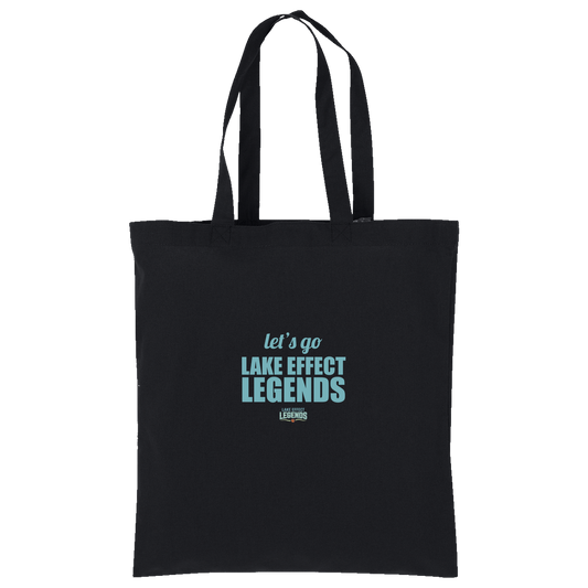 lake-effect-legends-let-s-go-port-authority-core-cotton-tote — Deep Black — Front — source sha256 570ab8cc150468aa3d8374558a076c914bdafd48b7a6405c643a5de20edf08db — Color position 1