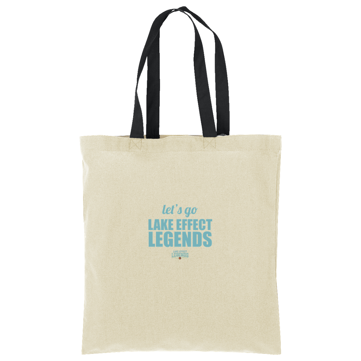 lake-effect-legends-let-s-go-port-authority-core-cotton-tote — Natural/Deep Black — Front — source sha256 5e7f94409ae514fd76b63e3c4557539024f5b383c430836fbe04b5bddabf1b5e — Color position 3