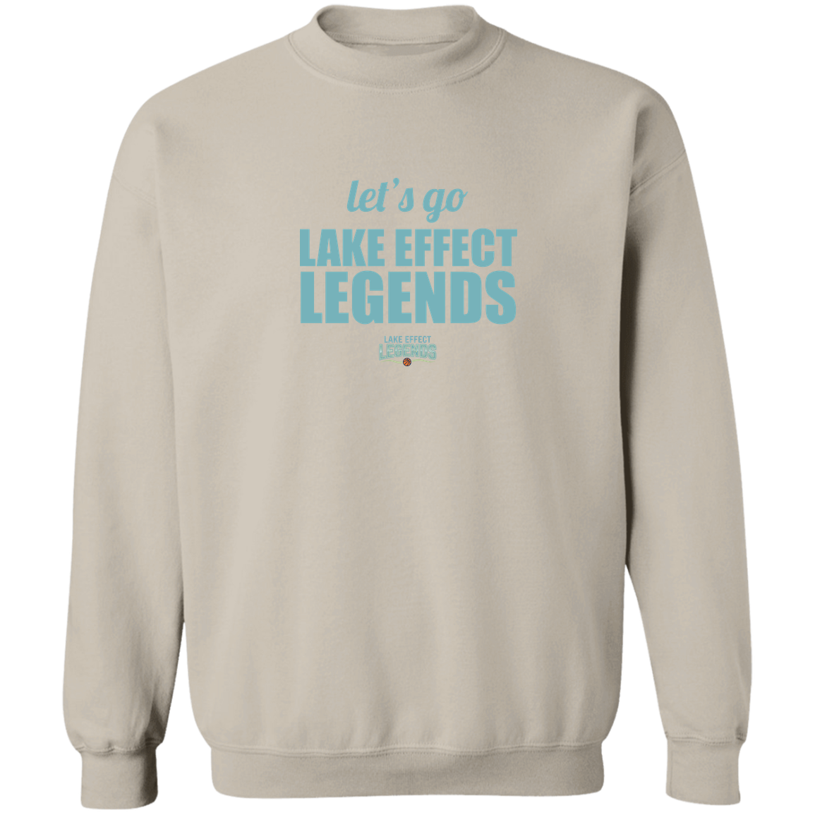 lake-effect-legends-let-s-go-gildan-crewneck-pullover-sweatshirt — Sand — Front — source sha256 d5db3c7ff67335ba182dab8736ae86dfa59fafaa9fe89b89182977f8591af328 — Color position 5