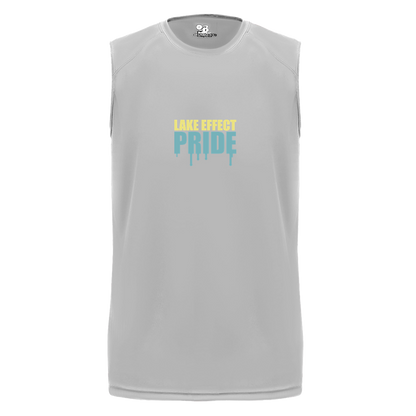 lake-effect-legends-pride-drip-badger-b-core-sleeveless-performance-tee — Silver — Front — source sha256 05151a4d0695ca8fbacb4f9cae55384f64942d4d73608cbe43fdec56a00f88cf — Color position 3