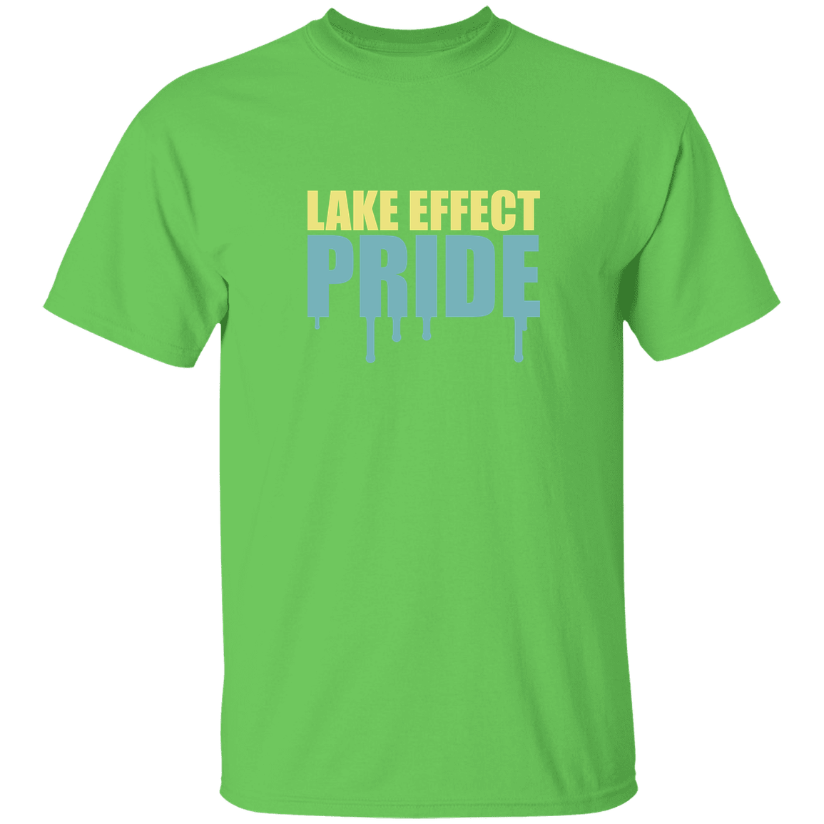 lake-effect-legends-pride-drip-gildan-5-3-oz-t-shirt — Lime — Front — source sha256 1a48db9ac00446d287389159e51996355814fbcac14e4ae2aa015a7b0d041332 — Color position 8