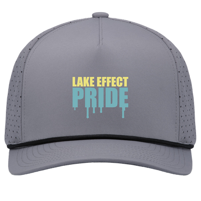 lake-effect-legends-pride-drip-pacific-headwear-weekender-perforated-snapback-cap — Graphite/Black — Front — source sha256 525314541583dee44407f61cbef6132206882a84456b6a65475336c66706b8d6 — Color position 3