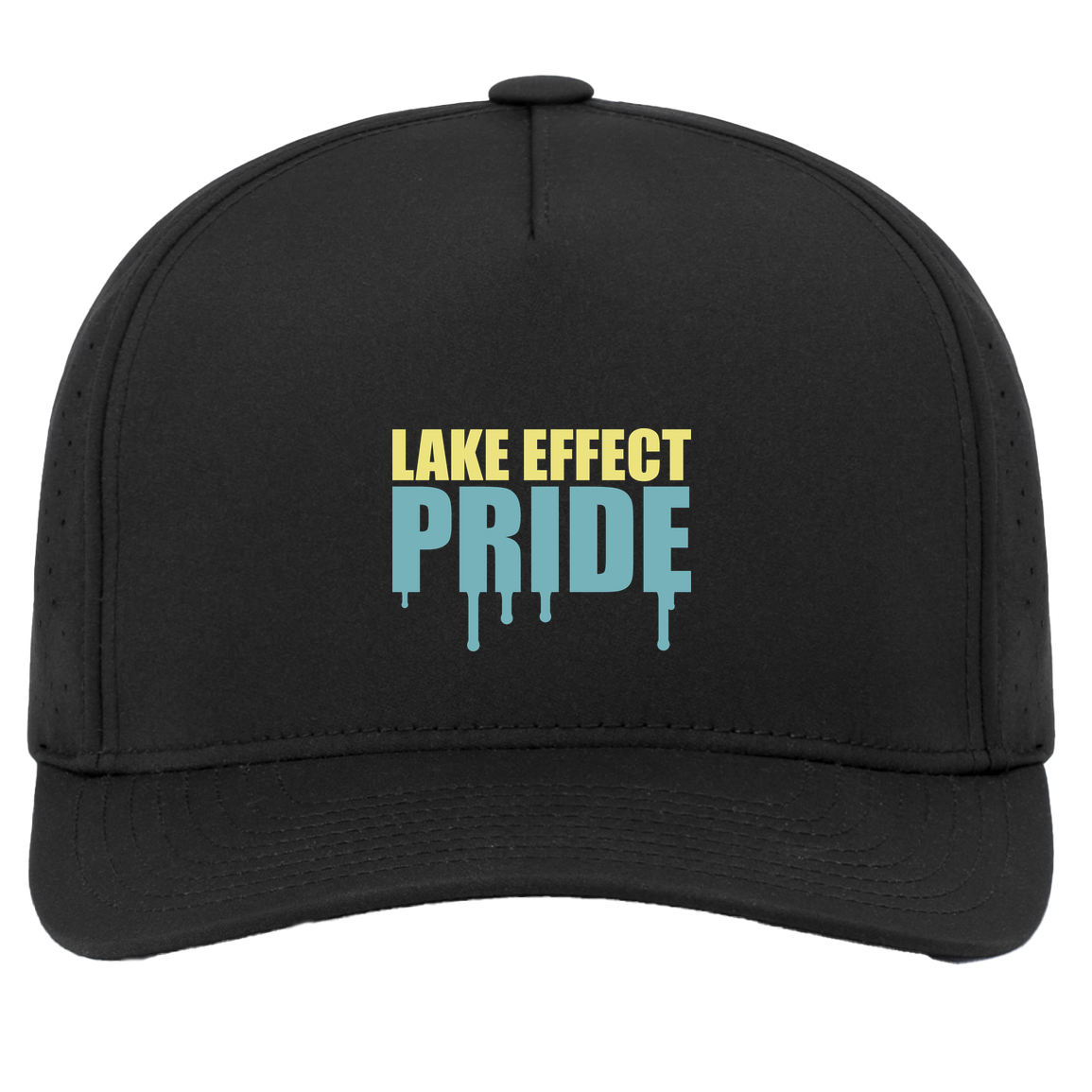 lake-effect-legends-pride-drip-pacific-headwear-weekender-perforated-snapback-cap — Black — Front — source sha256 569d501e42221e79874a63c5a594c99942205eb92f3be9361802928723e72dbf — Color position 2