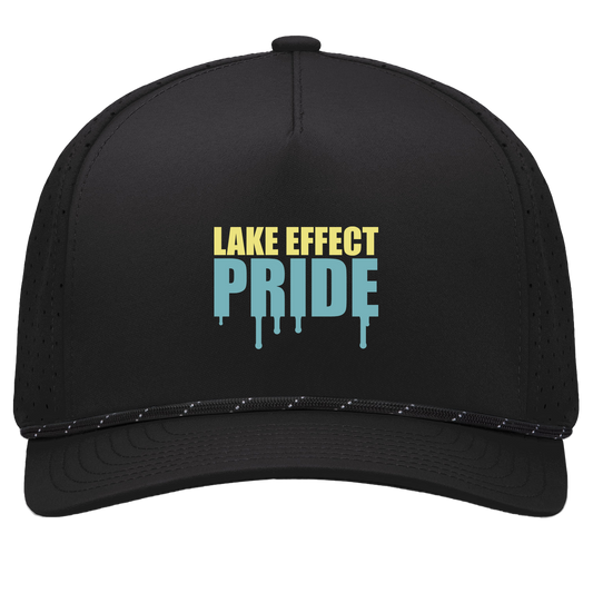 lake-effect-legends-pride-drip-pacific-headwear-weekender-perforated-snapback-cap — Black/Black — Front — source sha256 83814a94451c80b31ae3f7a088ec166d3f7acac76fd009b8b8385e069c91a605 — Color position 1