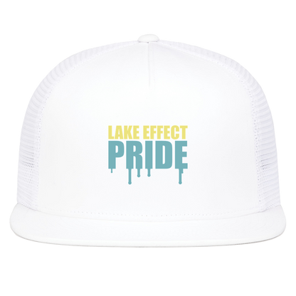 lake-effect-legends-pride-drip-pacific-headwear-d-series-5-panel-trucker-snapback-cap — White — Front — source sha256 97f7465908eff01a03b22ff941445970bb78a8762875bffd53b55f1465a792ca — Color position 5