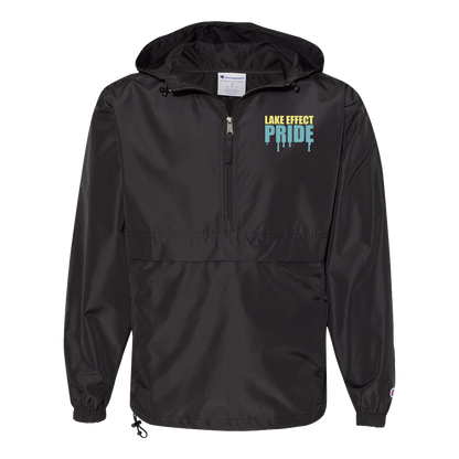 lake-effect-legends-pride-drip-champion-unisex-packable-anorak-jacket — Black — Front — source sha256 c81bd9b2b9e0e6090f6b79d835f52298a5f8af9e4fe5d5a66d3e25d706bfc7df — Color position 1