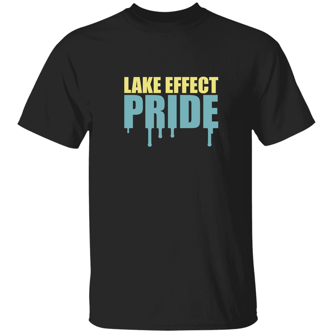 lake-effect-legends-pride-drip-gildan-5-3-oz-t-shirt — Black — Front — source sha256 d166ac5a01f2b2a899d36d3ce3a1834a3bd8cf755c730d89b23f23086d749938 — Color position 5