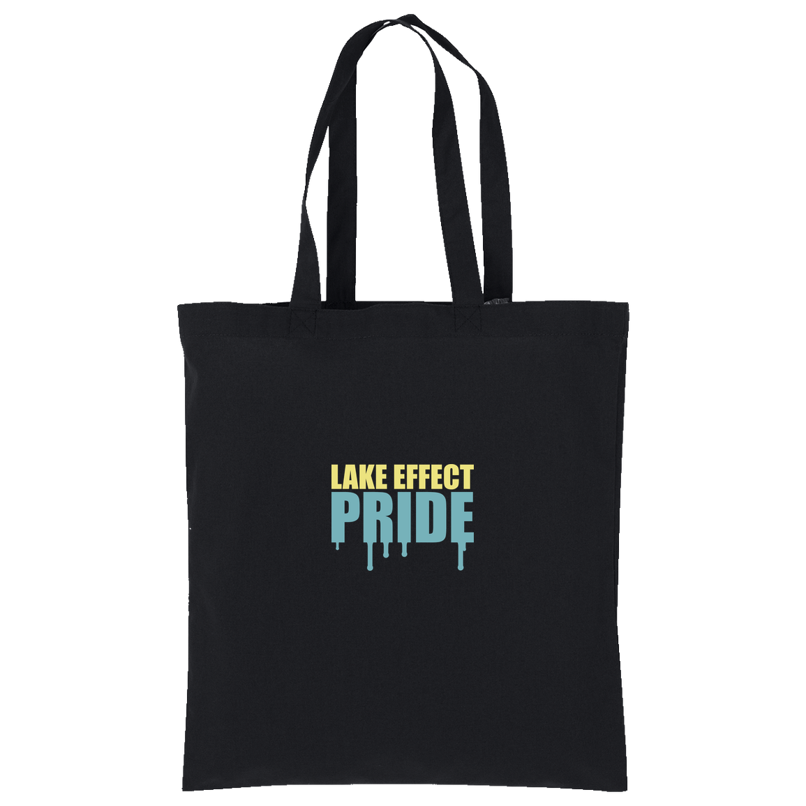 lake-effect-legends-pride-drip-port-authority-core-cotton-tote — Deep Black — Front — source sha256 d9e6d6e9bd1d9516190d58ee741050c038e9e54d87331405269d1bab20cf5238 — Color position 1