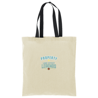lake-effect-legends-property-of-port-authority-core-cotton-tote — Natural/Deep Black — Front — source sha256 4ab43f8d862ec253a6bc618ac3cc2a474cafecea80d600ac1d5665b225d039c3 — Color position 3