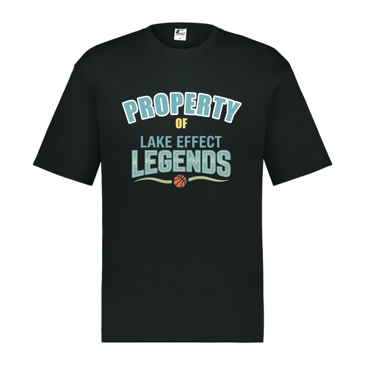 lake-effect-legends-property-of-c2-mens-performance-short-sleeve-tee — Black — Front — source sha256 87907ccb4428de58348c9741341c59d76b0673c06a1accb90b47a69253f52953 — Color position 1