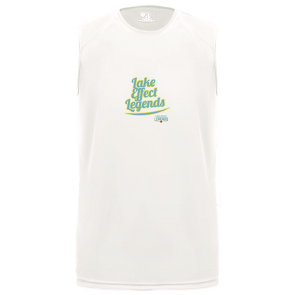 lake-effect-legends-retro-script-badger-b-core-sleeveless-performance-tee — White — Front — source sha256 1701ae27192f317015996c27be1058e6771c48b91d21b720fd2f4c23aaeaf9d5 — Color position 4