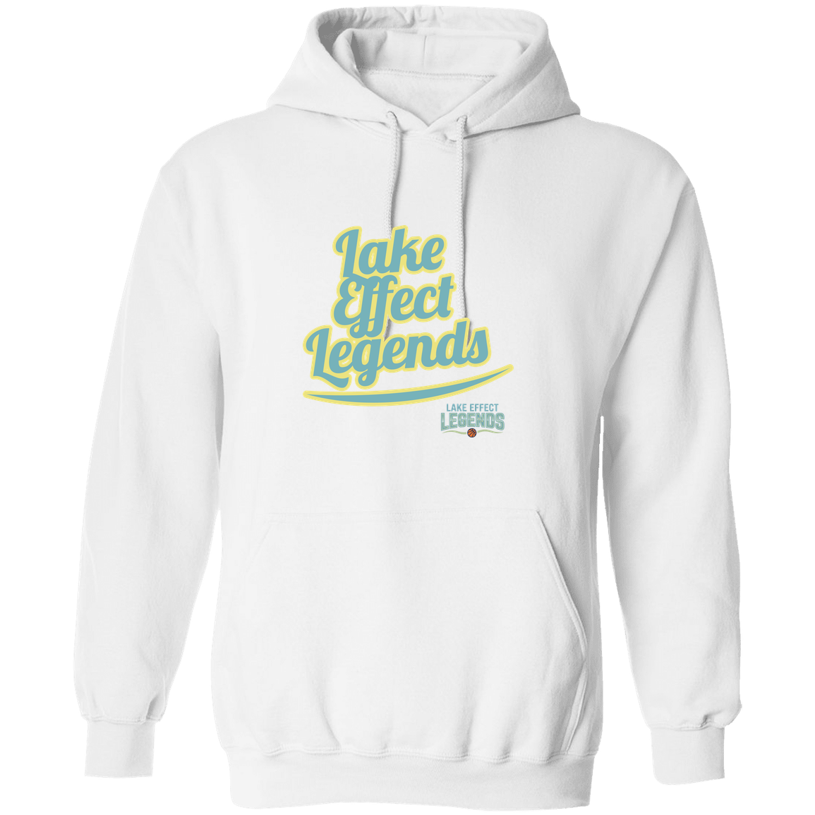 lake-effect-legends-retro-script-gildan-pullover-hoodie — White — Front — source sha256 3629ab4024ac411f2c6cca301e78f15f889c533fa07d100380beed76f56cac39 — Color position 4