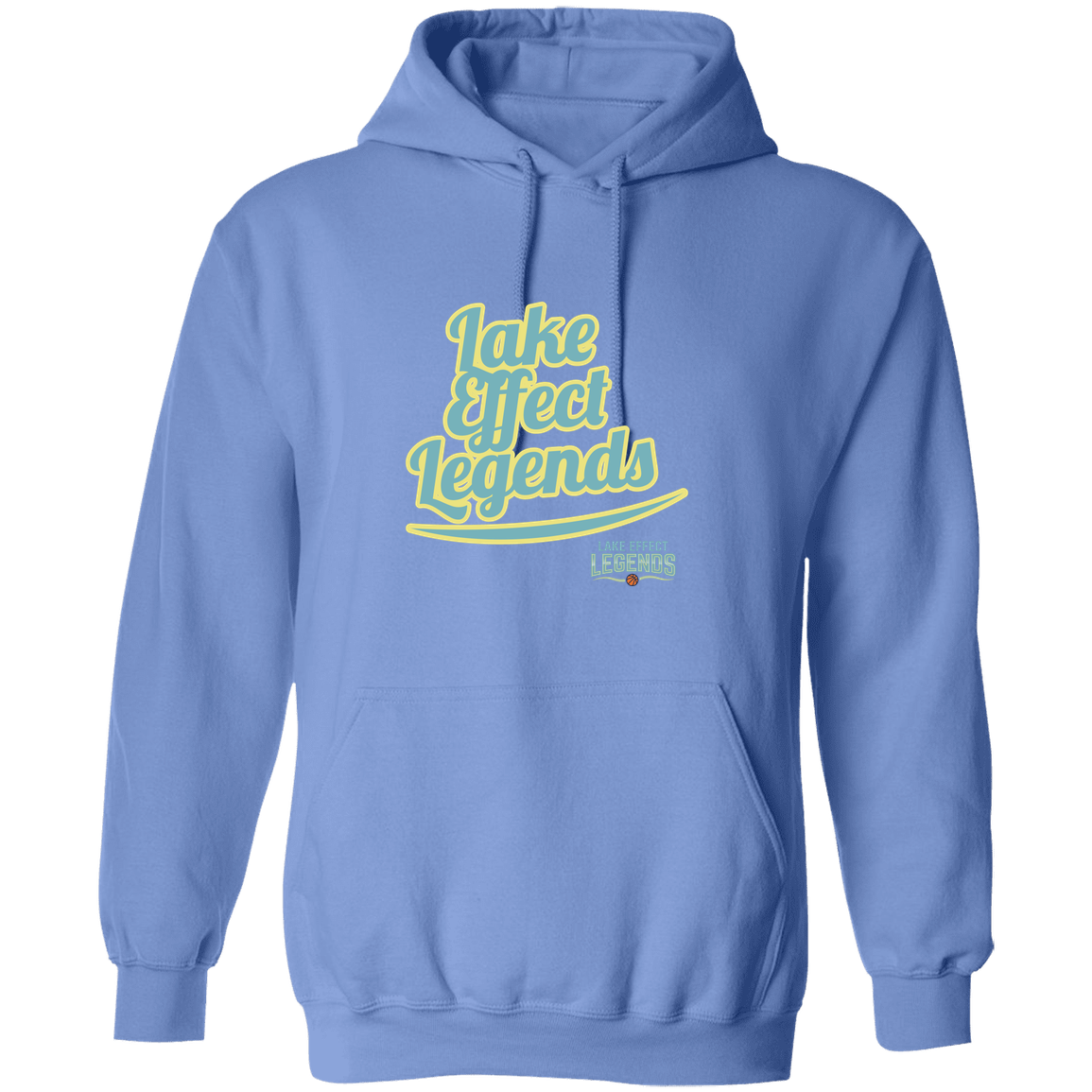 lake-effect-legends-retro-script-gildan-pullover-hoodie — Carolina Blue — Front — source sha256 62b40c66e6c990f2a7fabf71b7eb23c4359e2a8a0783378266d83c3a817f74f0 — Color position 7
