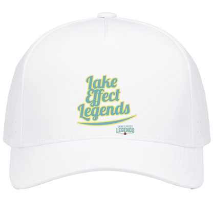 lake-effect-legends-retro-script-pacific-headwear-weekender-perforated-snapback-cap — White — Front — source sha256 74c6d4dbaf273e9b62be64397efaa29aca764358cc3ce89469c9b523b428196e — Color position 6