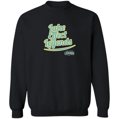 lake-effect-legends-retro-script-gildan-crewneck-pullover-sweatshirt — Black — Front — source sha256 7abcdec23f2700a580b151e6be29b98d73ad05752d15cfe50b5093ab7f1c02ac — Color position 4