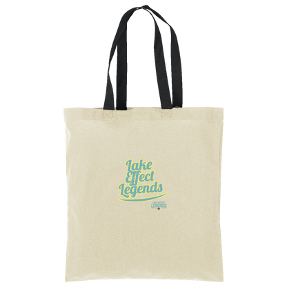 lake-effect-legends-retro-script-port-authority-core-cotton-tote — Natural/Deep Black — Front — source sha256 a5adbe8a4b0d59fc84a45d2a30491b88d25dc9cd11b324523b8dbc25358afe98 — Color position 3
